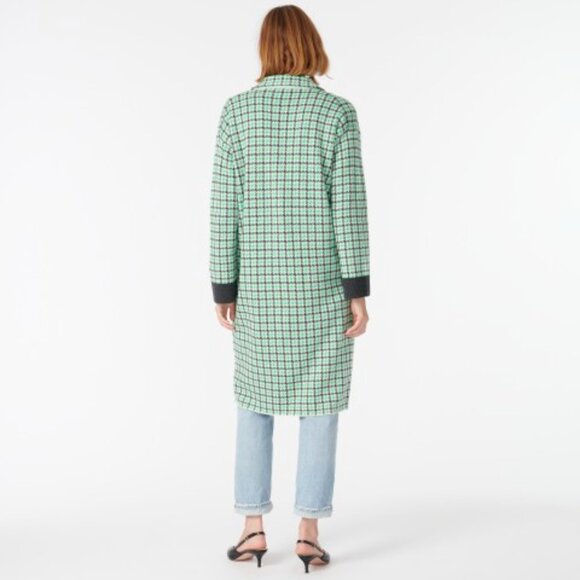 J.Crew Ella long sweater-blazer in plaid / houndstooth - size small - Picture 3 of 5